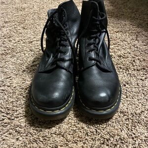 Dr. Martens Black Leather Boots with Eyelets